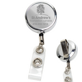 Solid Chrome Retractable Badge Reel and Badge Holder